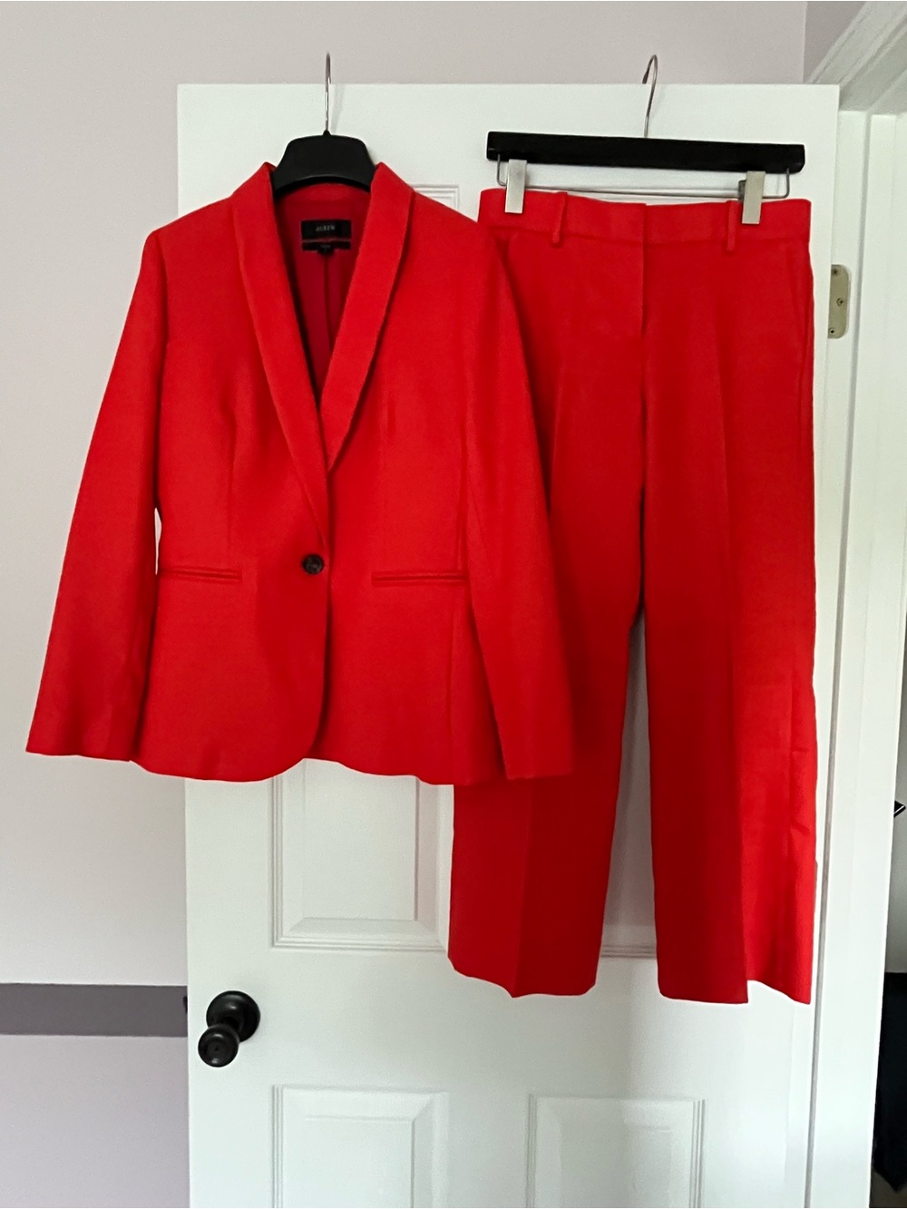 J.Crew 2-Pc Linen Suit Parke Blazer NWOT & Matching Pants Brilliant Sunset 0